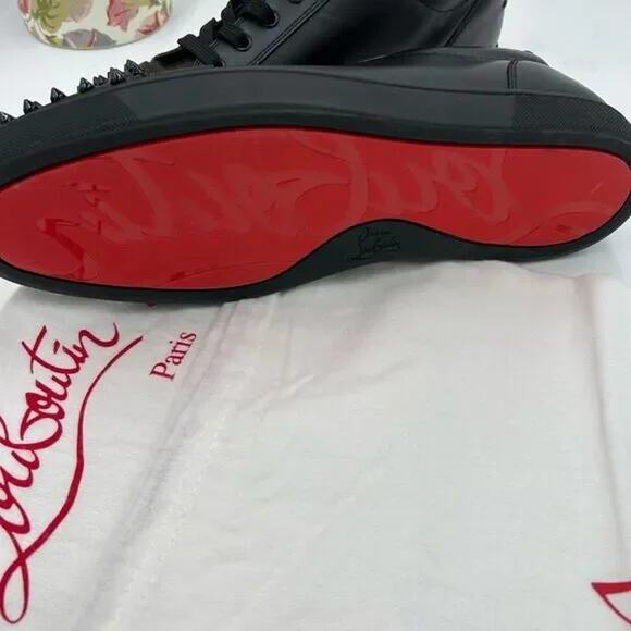 Men's Christian Louboutin, Louis Jr spiked sneakers size 47 made in Italy - Picture 6 of 6